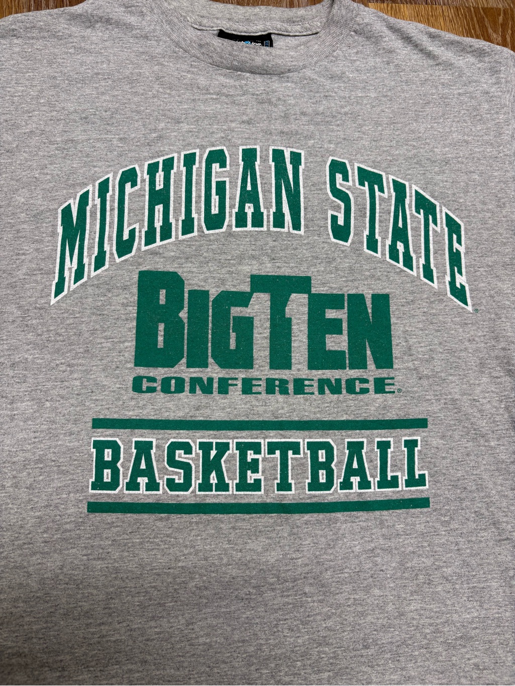 Finish Line Gray And Green Michigan State Basketball Tee — image 2 of 8